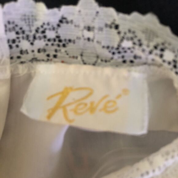 White Lace Victorian Blouse Womens M VTG High Neck Lace Detail Short Puff Sleeve - Picture 7 of 12